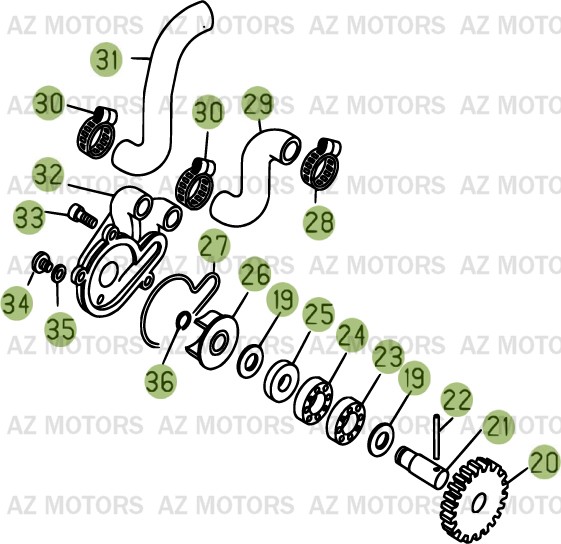 CIRCUIT DE LUBRIFICATION pour EVO-200-13