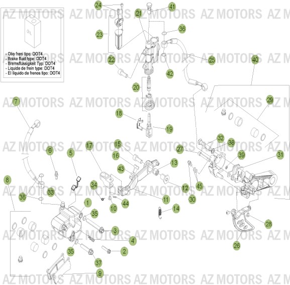 PLAQUETTES PINCES REV-3 ( COUPLE ) BETA pour FREINS de EVO-200-13