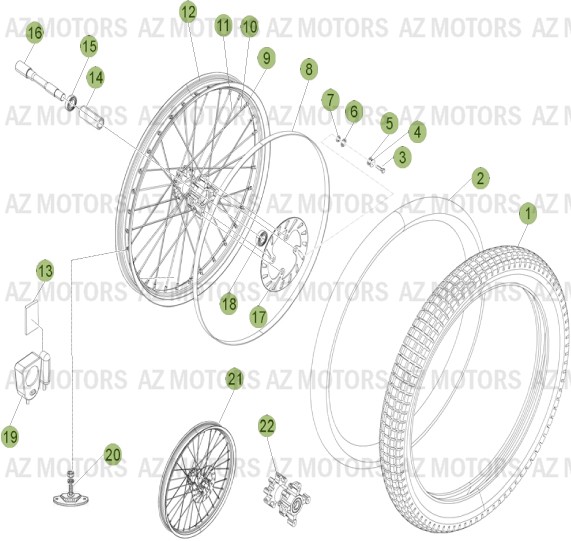 Roue Avant BETA Pièces BETA EVO-200 2T - [2013]