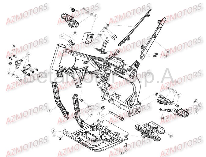 Accessoires Du Chassis BETA Pièces BETA EVO-200 2T - [2015]