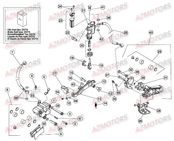 PLAQUETTES PINCES REV-3 ( COUPLE ) BETA pour FREINS de EVO-200-15