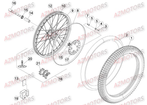 Roue Avant BETA Pièces BETA EVO-200 2T - [2015]