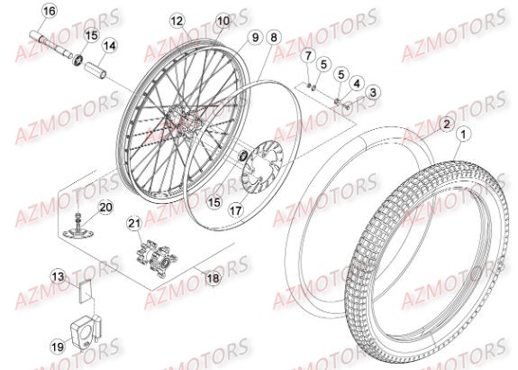 ROUE AVANT BETA EVO 200 15