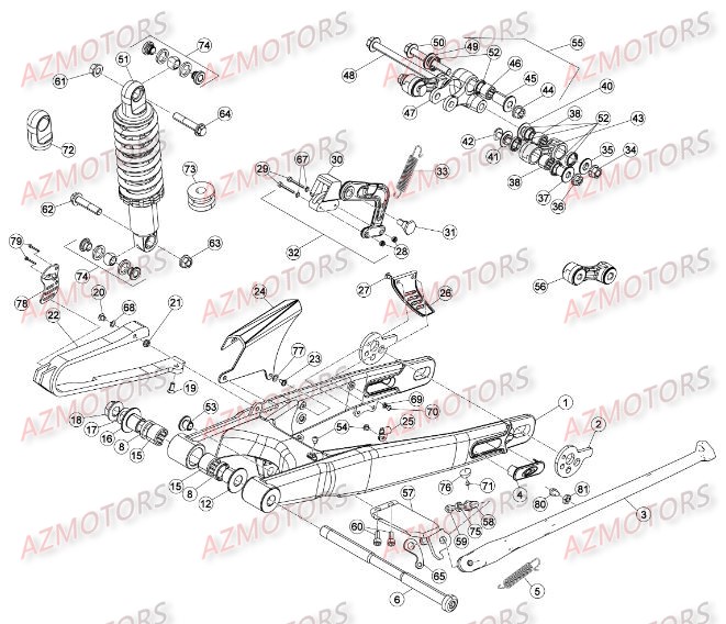 Suspension Arriere BETA Pièces BETA EVO-200 2T - [2015]