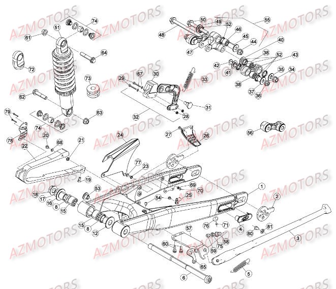 SUSPENSION_ARRIERE BETA Pièces BETA EVO-200 2T - [2015]