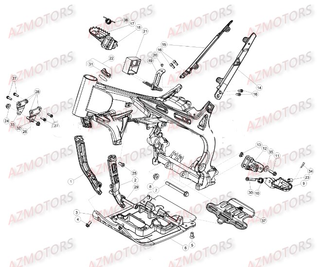 Accessoires Du Chassis BETA Pièces BETA EVO-200 2T - [2016]