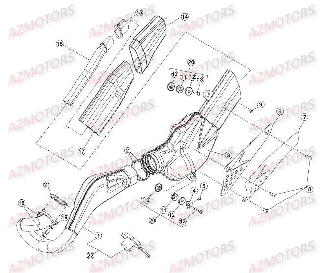 ECHAPPEMENT pour EVO-200-16