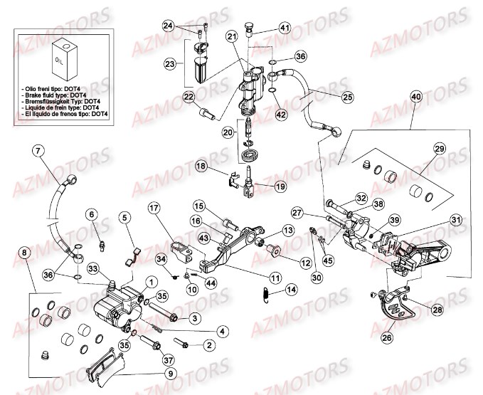 PLAQUETTES PINCES REV-3 ( COUPLE ) BETA pour FREINS de EVO-200-16