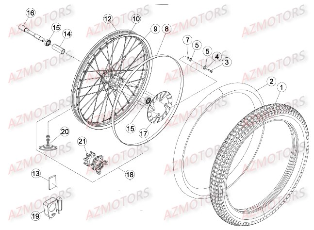 Roue Avant BETA Pièces BETA EVO-200 2T - [2016]