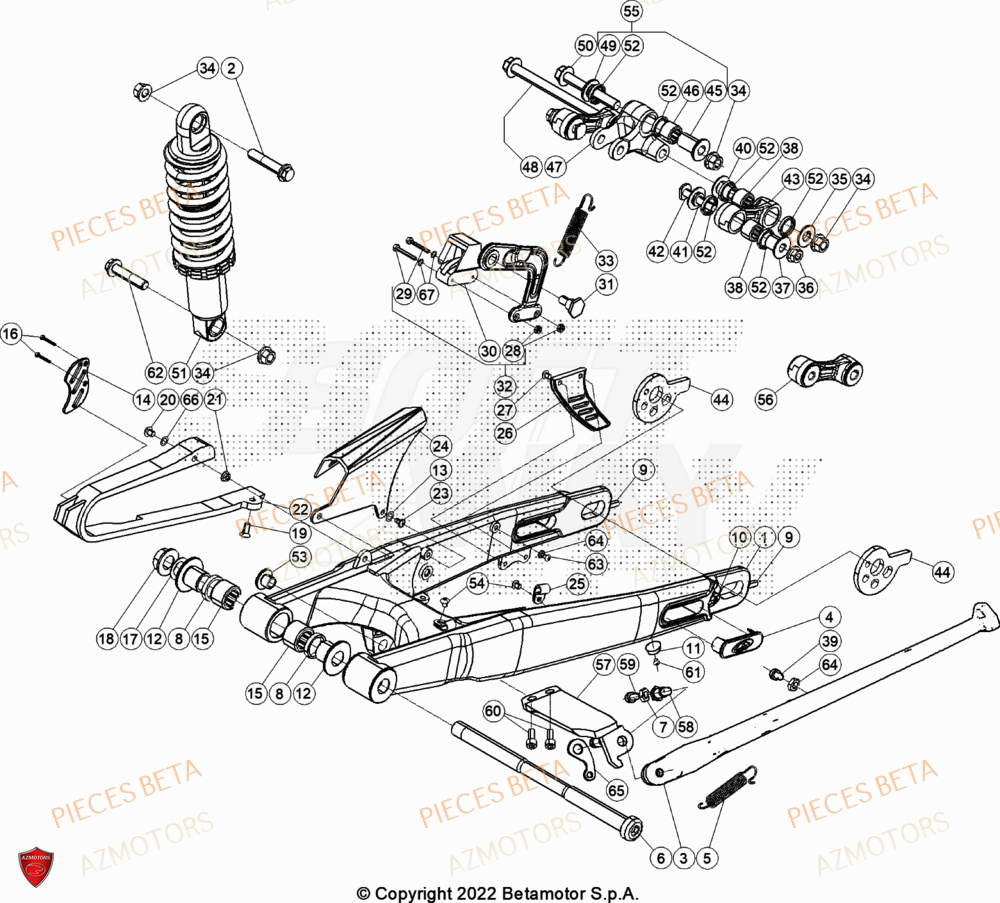 Bras Oscillant AZMOTORS Pièces BETA EVO 200 2T - [2023]