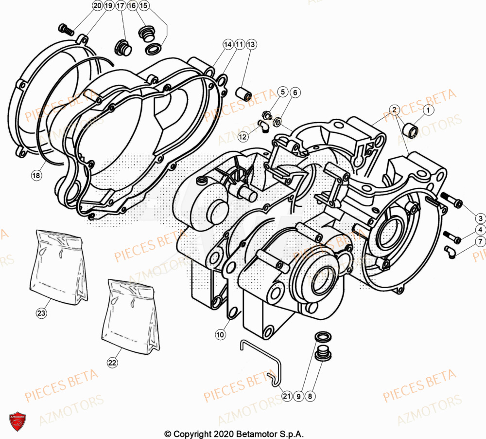 Carter AZMOTORS Pièces BETA EVO 200 2T - [2023]