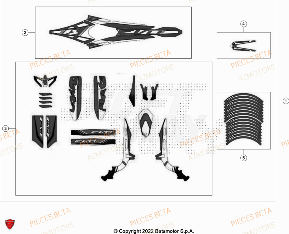 Decors AZMOTORS Pièces BETA EVO 200 2T - [2023]
