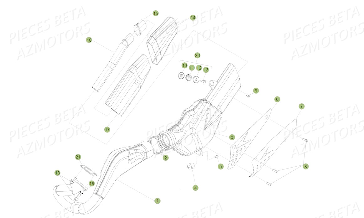 ECHAPPEMENT BETA Pièces BETA EVO-200 2T (2011)