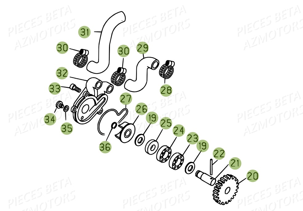 POMPE A EAU pour EVO-200-2T-11