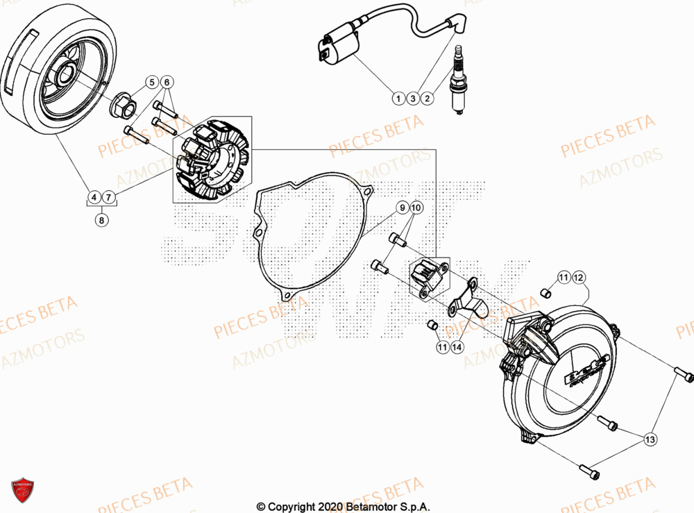 BOUGIE - BETA pour ALLUMAGE de EVO-200-2T-FACTORY-23 BOUGIE - BETA pour ALLUMAGE de EVO-200-2T-FACTORY-23