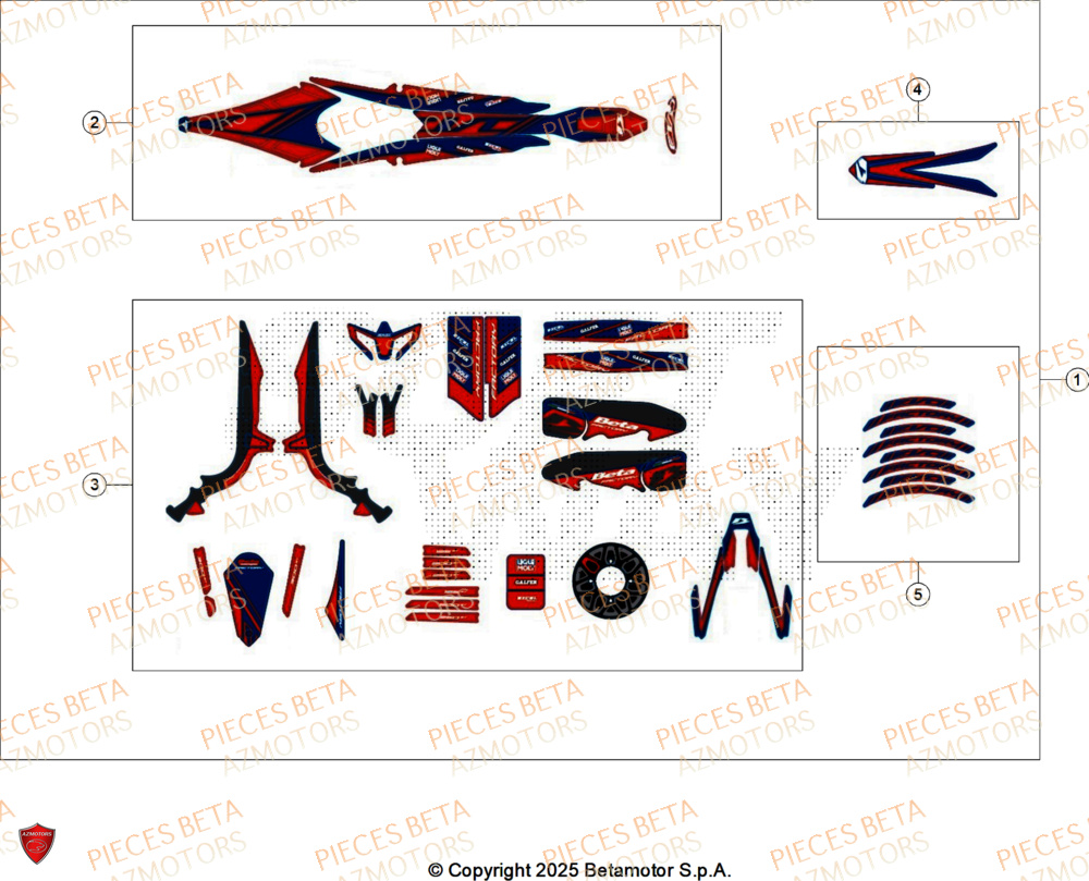 Decors BETA Pièces Beta TRIAL EVO 200 FACTORY 2T 2025