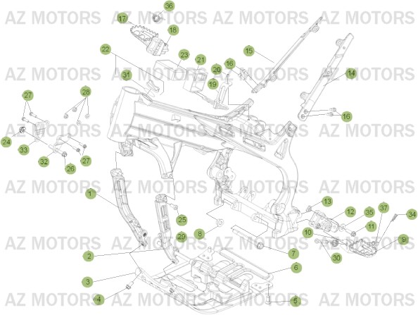Accessoires Du Chassis BETA Pièces BETA EVO-250 2T - [2013]