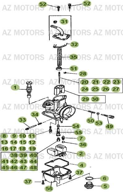 Carburateur 2 BETA Pièces BETA EVO-250 2T - [2013]