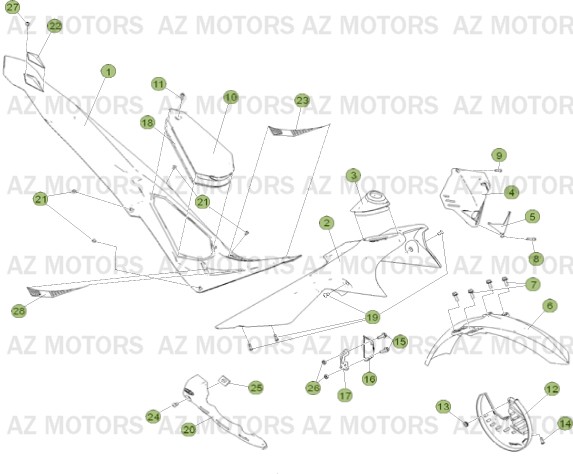 CARENAGES   RESERVOIR   SELLE BETA EVO 250 13