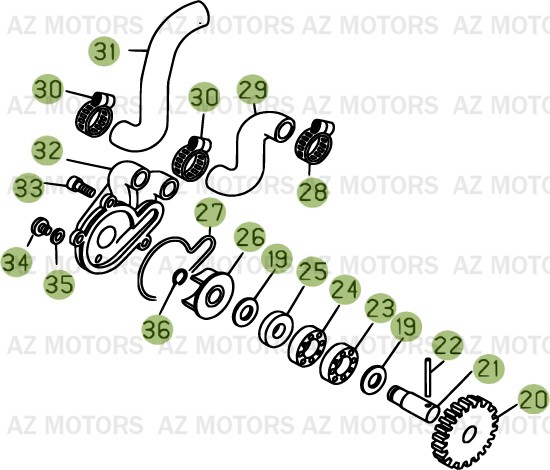 CIRCUIT DE LUBRIFICATION pour EVO-250-13