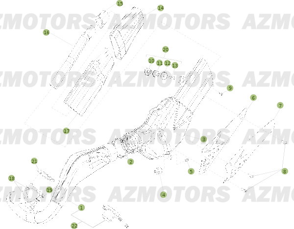 ECHAPPEMENT Du No 202283 a 250000 pour EVO-250-13