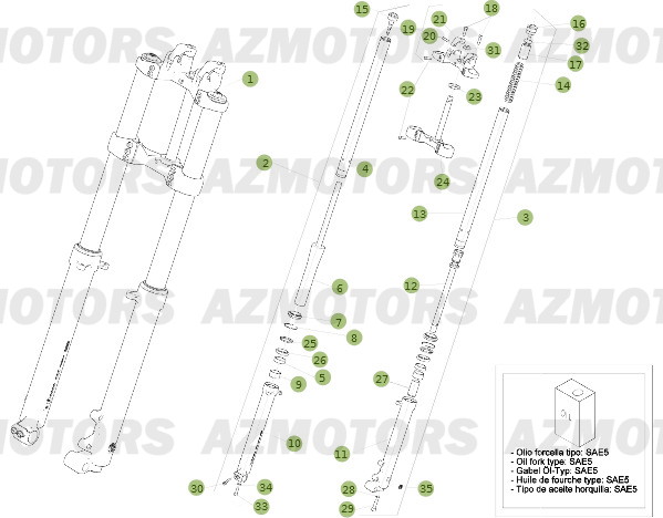 Fourche Du No 202283 A 250000 BETA Pièces BETA EVO-250 2T - [2013]