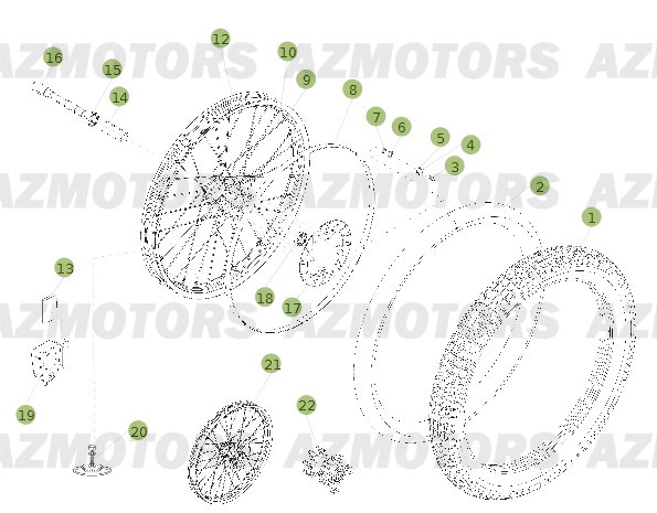 Roue Avant BETA Pièces BETA EVO-250 2T - [2013]