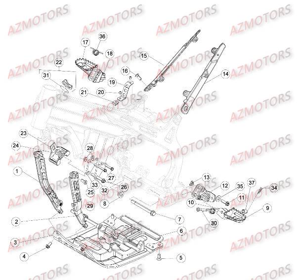 Accessoires Chassis BETA Pieces BETA EVO-290 2T - [2009]