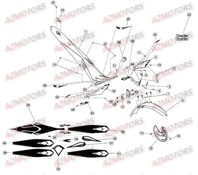 Carenages Reservoir Selle BETA Pieces BETA EVO-290 2T - [2009]