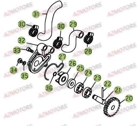 CIRCUIT DE LUBRIFICATION pour EVO-290-2T-09