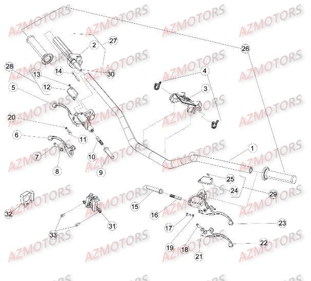 Commandes Guidon BETA Pieces BETA EVO-290 2T - [2009]