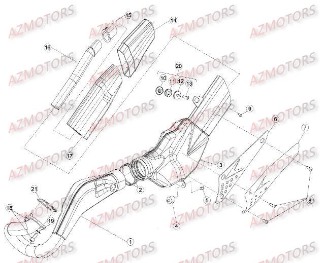 ECHAPPEMENT pour EVO-290-2T-09