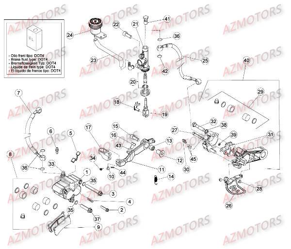 PLAQUETTES PINCES REV-3 ( COUPLE ) BETA pour FREINS de EVO-290-2T-09