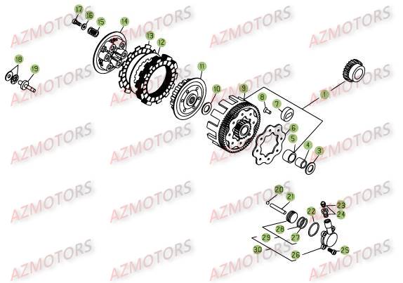 Transmission Principale Embrayage BETA Pieces BETA EVO-290 2T - [2009]