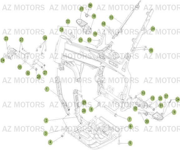 Accessoires Du Chassis BETA Pièces BETA EVO-290 2T - [2011]