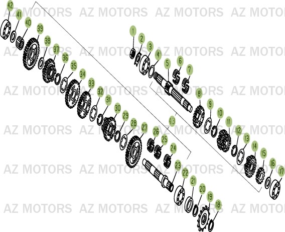 PIGNON CHAINE Z 9 REV 125  07 BETA pour BOITE A VITESSES de EVO-290-2T-11