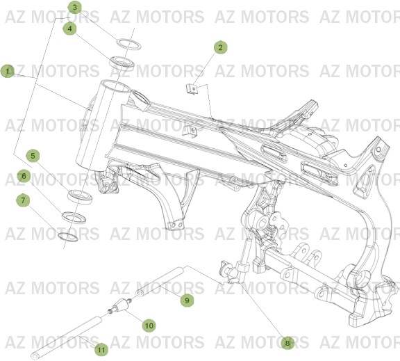 Chassis BETA Pièces BETA EVO-290 2T - [2011]