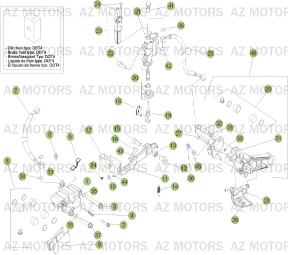 PLAQUETTES PINCES REV-3 ( COUPLE ) BETA pour FREINS de EVO-290-2T-11