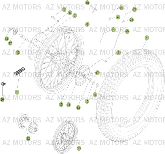 Roue Arriere BETA Pièces BETA EVO-290 2T - [2011]