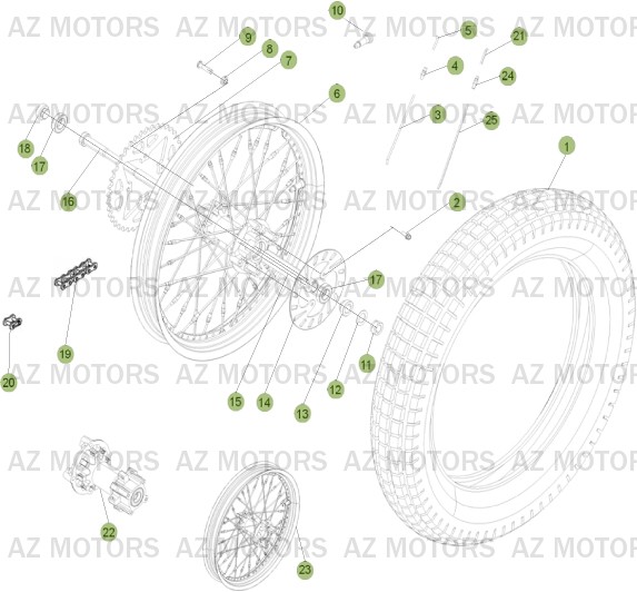 ROUE ARRIERE BETA EVO 290 2T 11