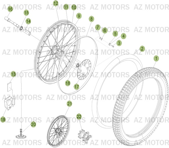 Roue Avant BETA Pièces BETA EVO-290 2T - [2011]