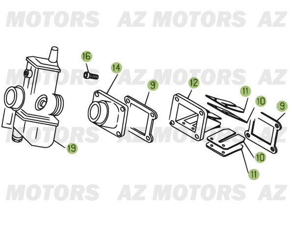 Carburateur BETA Pièces BETA EVO-300 2T - [2013]