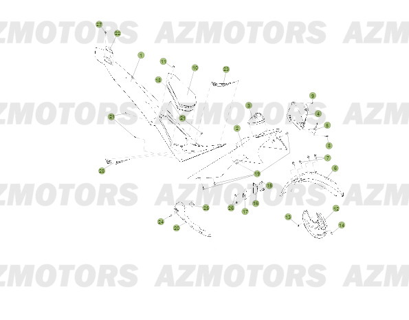 CARENAGES   RESERVOIR   SELLE BETA EVO 300 13