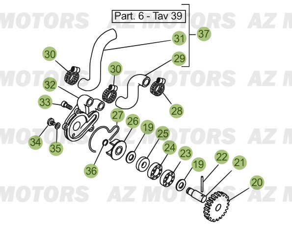 CIRCUIT DE LUBRIFICATION pour EVO-300-13