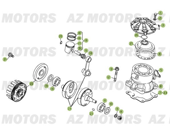 VILEBREQUIN   PISTON   CONTRE ARBRE BETA EVO 300 13