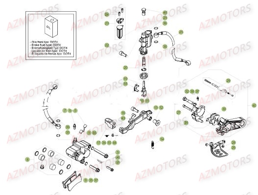 FREINS pour EVO 125 2T 17