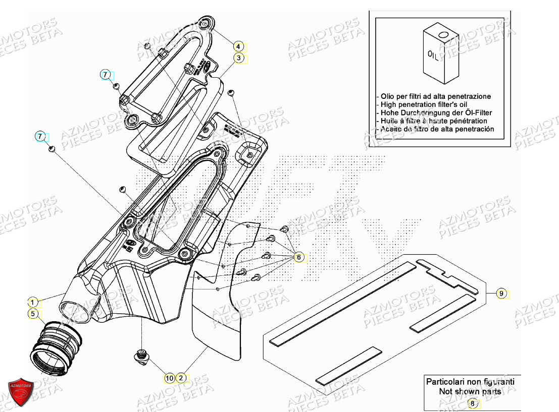 Boitier Du Filtre BETA Pièces BETA EVO 125 2T - [2024]