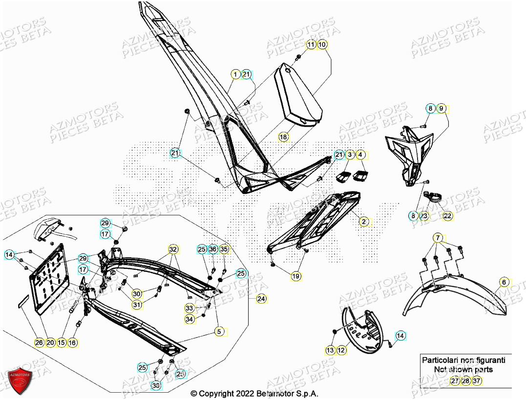 Carenages Reservoir Selle BETA Pièces BETA EVO 125 2T - [2024]