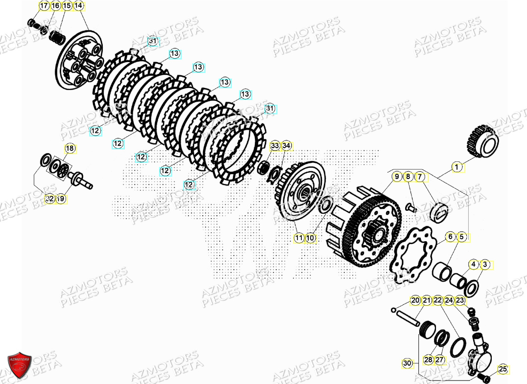 Embrayage BETA Pièces BETA EVO 125 2T - [2024]