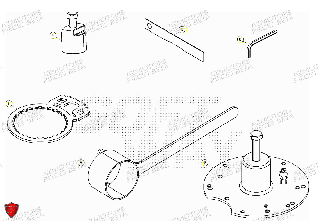 Outillages Special BETA Pièces Beta TRIAL EVO 125 2T 2024